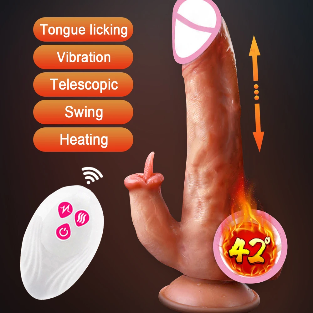 שלט אלחוטי הלשון מלקקת דידו צעצועי מין טלסקופי Didos רטט עבור נשים מאונן אנאלי חימום איבר מין מכונה 18