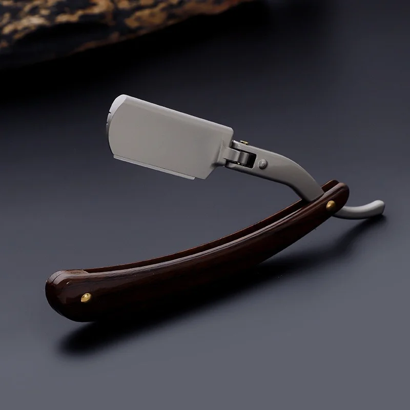 1pcs נירוסטה גילוח עבור גברים מתקפלת סכין גילוח ידני זקן מכונת גילוח ספר עם עור ידנית גילוח עבור גברים
