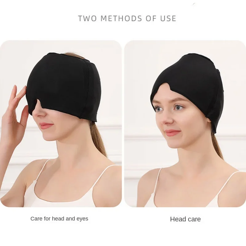 נשים גברים העובד לעיסוי הראש כובע ג ' ל חם קר טיפול כאב ראש מיגרנה הקלה כובע מתח לחץ הקלה על כאב עיסוי הכובע
