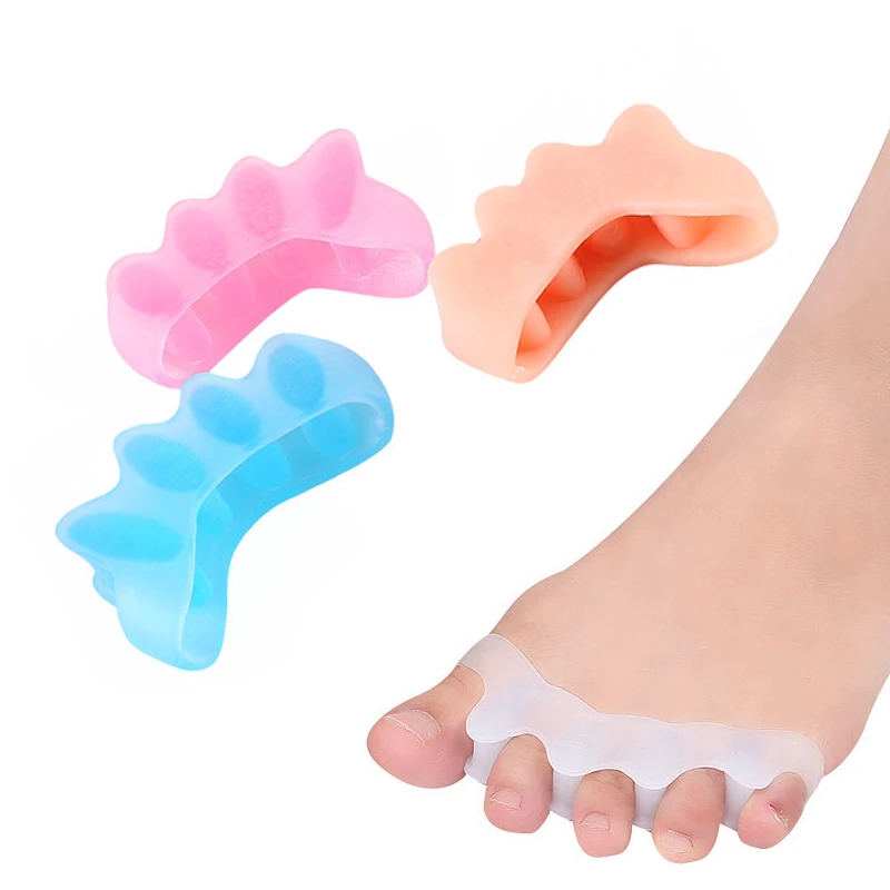 אצבע מפריד רגליים נכונה אצבעות יוגה סיליקון אצבע פטיש תיקונים עבור נשים & גברים נכונה הבוהן Straighteners חופפים אצבעות