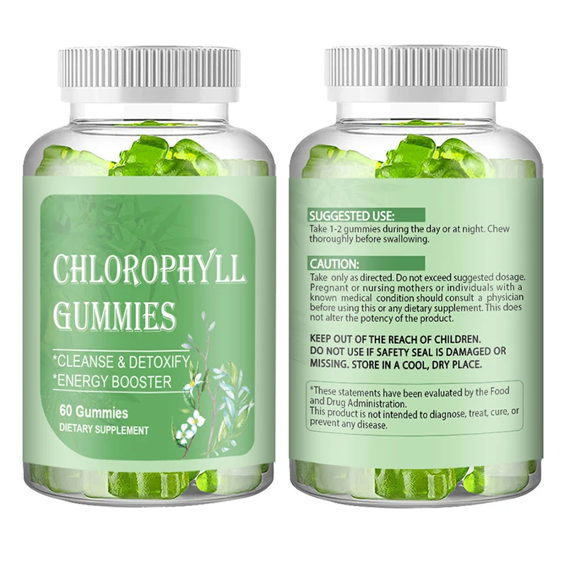 2 בקבוק 120 PillsChlorophyll פאדג לעזור לקדם ברור skinDetoxification של LiverInternal דאודורנט הבריאות