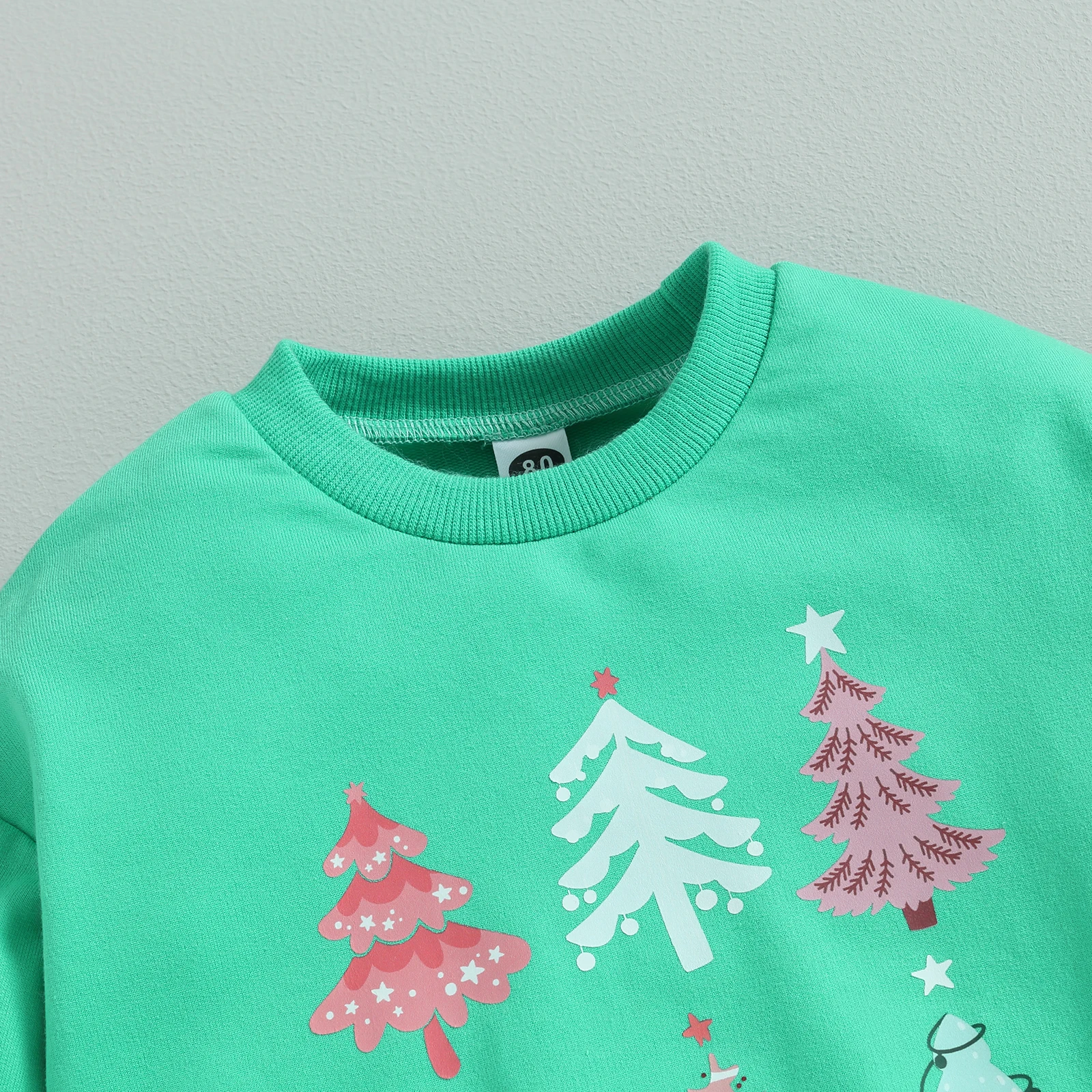 Mildsown פעוטות בנות 2Pcs חג המולד תלבושות שרוול ארוך עץ להדפיס את החולצה סוודר גג + טול קו חצאית בגדי ילדים