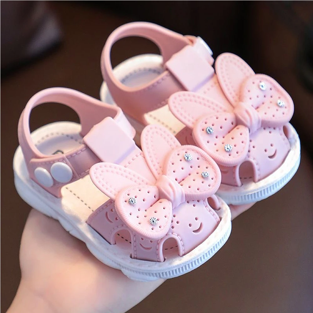 קיץ 0-3y תינוק תינוק תינוק בנות רך עם סוליות סנדלי היילוד קשת נסיכה נעלי 1 שנה חמוד הראשונה מהלכים על התינוקת