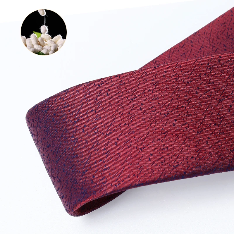 באיכות גבוהה יוקרה יין אדום 7 סנטימטר רחב 100% משי עניבה לגברים מעצב מותג עסקי החתונה אופנה חליפת שמלה עניבה קופסא מתנה