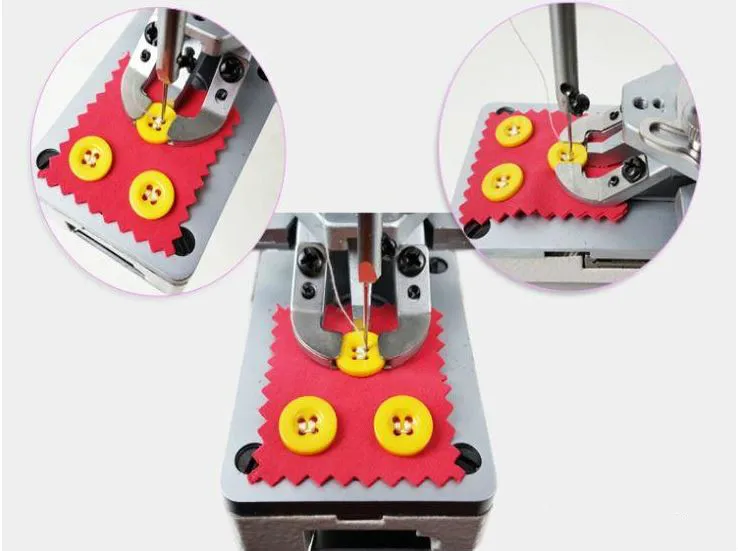 אוטומטי חשמלי תעשייתי מיני overlock כפתור מכונת תפירה תחתונים, גרביים, כרטיס נייר תיוג מכונה