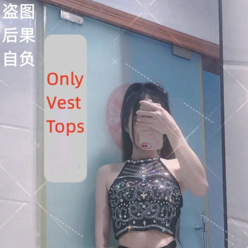 kpop קוריאה כוכב ליסה ג ' אז מופע הבמה סקסי ללא שרוולים הקולר וסט גג + שחורים רזה גבוהה המותניים שרשרת נשים מכנסיים קצרים שתי חתיכת קבוצה