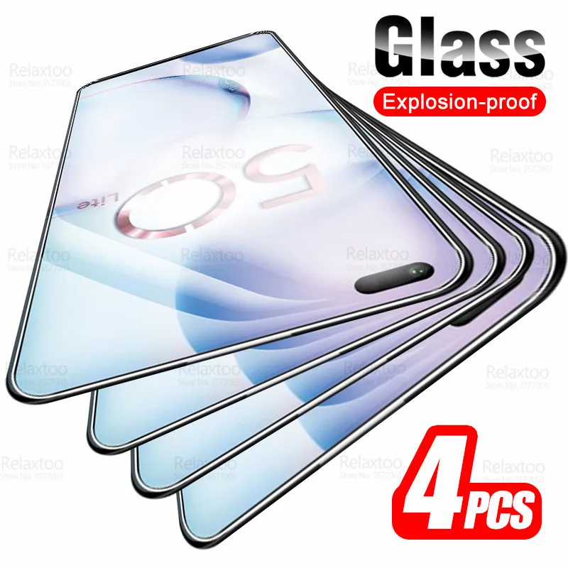 4pcs מלא כיסוי זכוכית מחוסמת בשביל כבוד 50 לייט זכוכית Honar 50Lite Honor50 אור 6.67