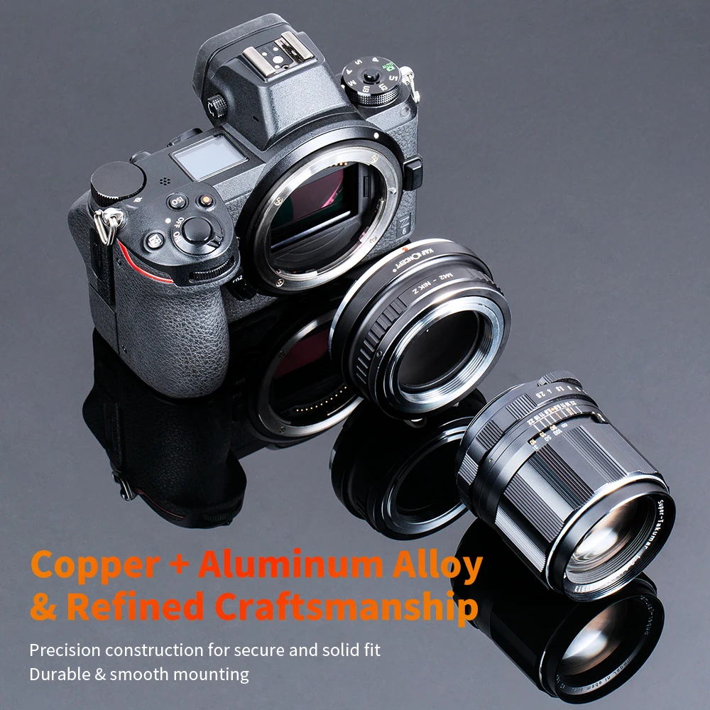 K&F המושג עדשת מצלמה מתאם Minolta M42 בורג הר עדשה לניקון Z5 Z6 Z7 Z50 Z6II Z7II מצלמה ראי הגוף