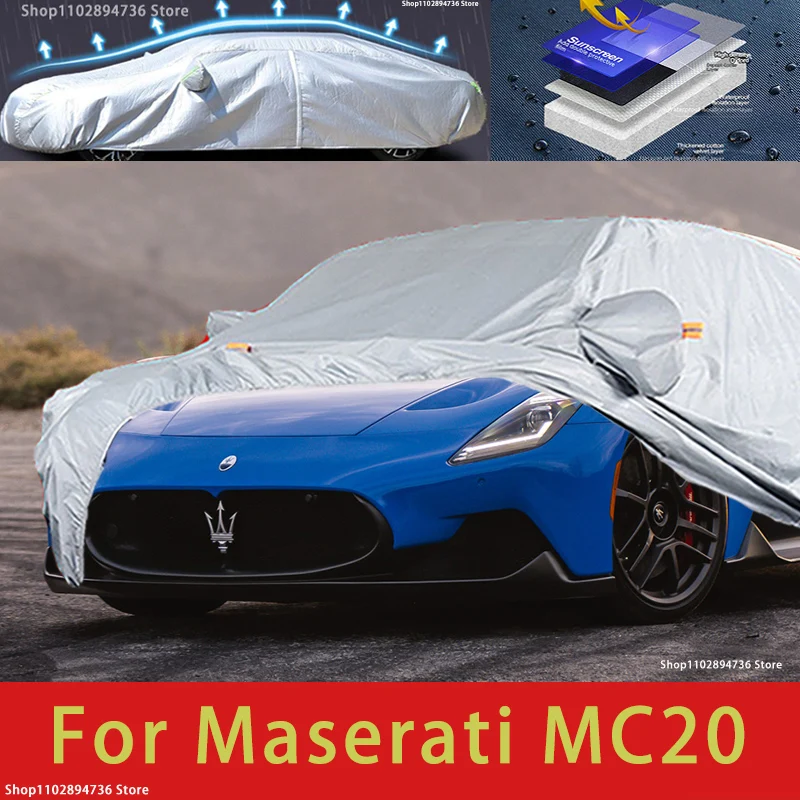 על Maserat MC20 חיצונית הגנה מלאה המכונית כיסוי השלג מכסה שמשיה עמיד למים, Dustproof החיצוני אביזרי רכב