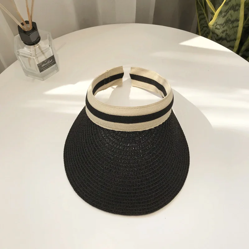 קש אריגה פנאי בסגנון של נשים כובע ריק העליון קיץ חיצונית שמשיה מגמת אופנה קרם הגנה כובע