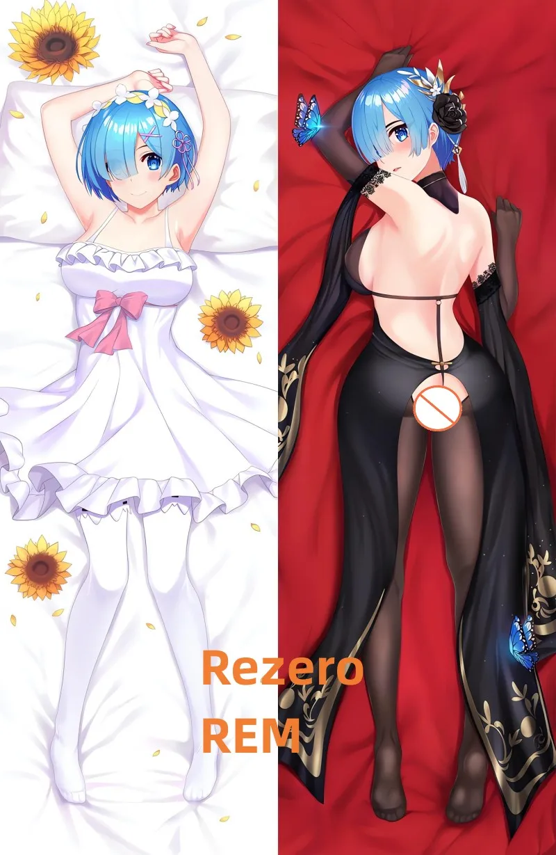 Dakimakura אנימה מקרה כרית Rezero REM כרית לכסות את ליל כל הקדושים, חג המולד קישוט 2023