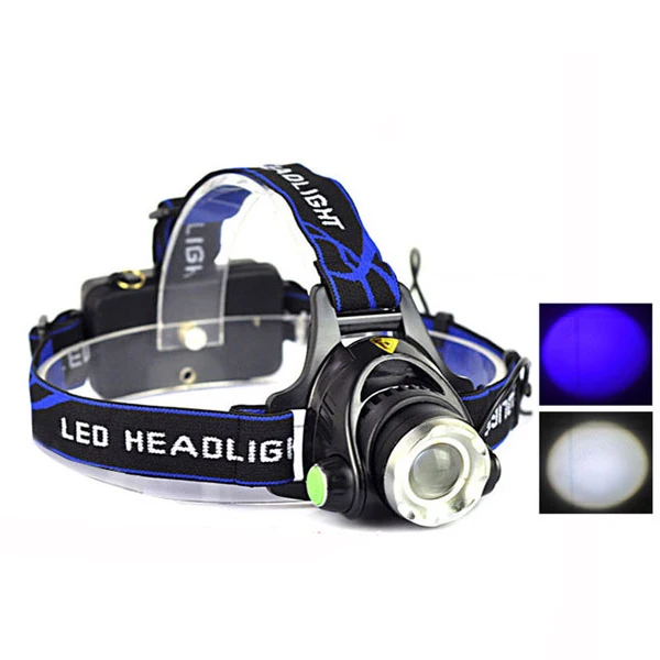 TOPCOM חזק 4-מצב 5W LED פנס נטענת USB זום פנס 395nm UV & הראש הלבן לפיד עבור קמפינג עקרב גלאי