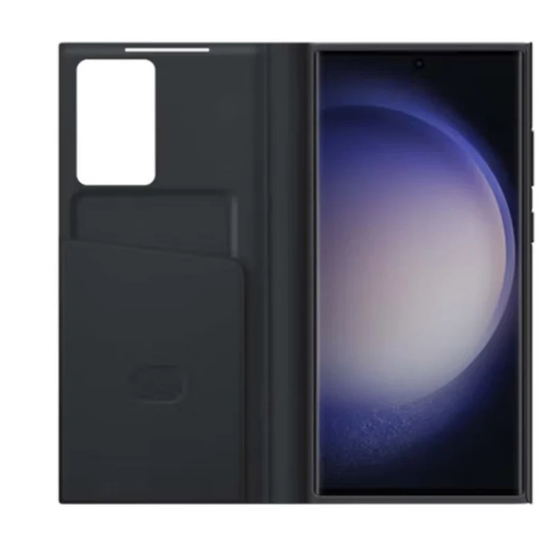 הרשמי של סמסונג S23 אולטרה 5G המקורי תצוגה חכם הארנק Case Flip עבור Galaxy S23 בתוספת מראה חכם Flip Shockproof Fundas