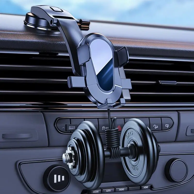 טלפון מחזיק רכב סוגר מכונית הר מחזיק טלפון יציב ללא ידיים אביזרי רכב עבור עור גס זכוכית, משטחים שונים