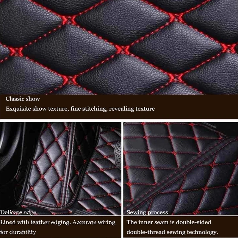 עור מותאם אישית המכונית מחצלות רגל שטיחים עבור פרארי 458 2005-2016 F430 לפורטופינו 2016-2021 812 F8