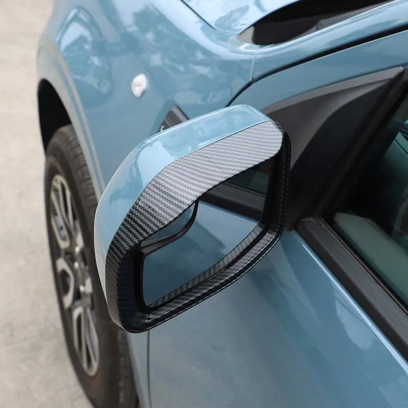 עבור פורד מווריק 2022 ABS סיבי פחמן המראה האחורית גשם בראו המראה האחורית גשם מגן לקצץ המכונית החיצוני אביזרים