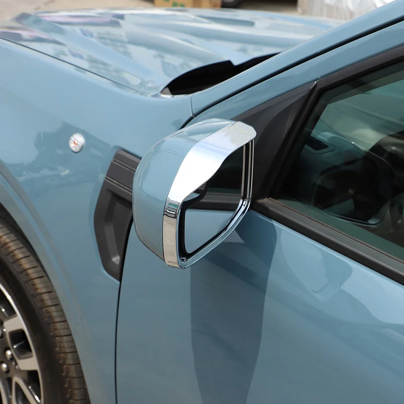 עבור פורד מווריק 2022 ABS סיבי פחמן המראה האחורית גשם בראו המראה האחורית גשם מגן לקצץ המכונית החיצוני אביזרים