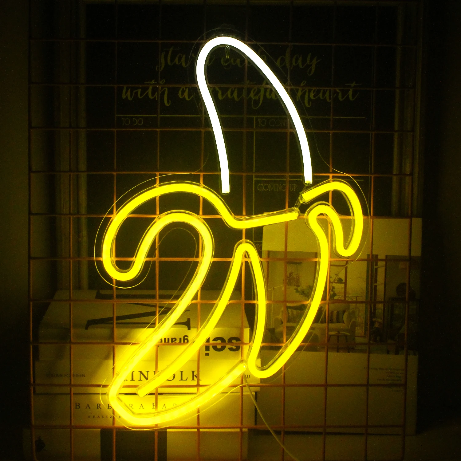 בננה צורה LED אור ניאון סימני תלייה על קיר עיצוב מנורת ניאון המנורה אמנות מנורת Led עבור מסיבת בר חדר חנות ניאון אורות ליל