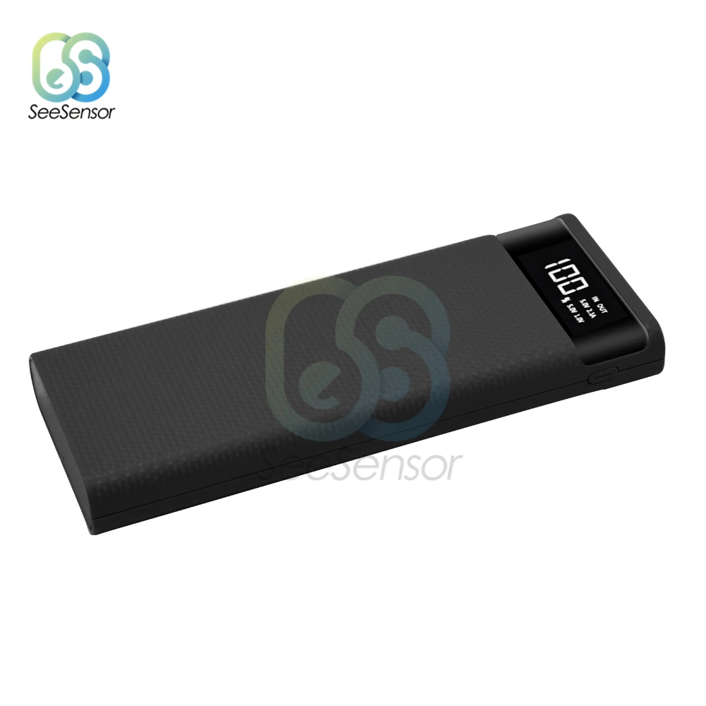 טעינה מהירה גרסת Dual USB מיקרו USB מסוג C כוח הבנק מעטפת 5V DIY 8*18650 מקרה הטעינה של הסוללה תיבת אחסון ללא סוללה