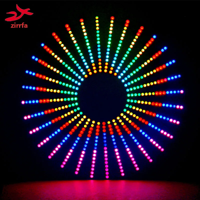zirrfa צבעוני RGB לרקוד אור cubeed,led אלקטרוני diy גמור