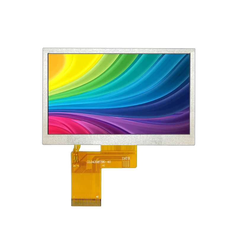 4.3 אינץ ' TFT LCD מסך RGB ממשק 480x272 רזולוציה HD IPS שקע 40PIN עם מגע קיבולי