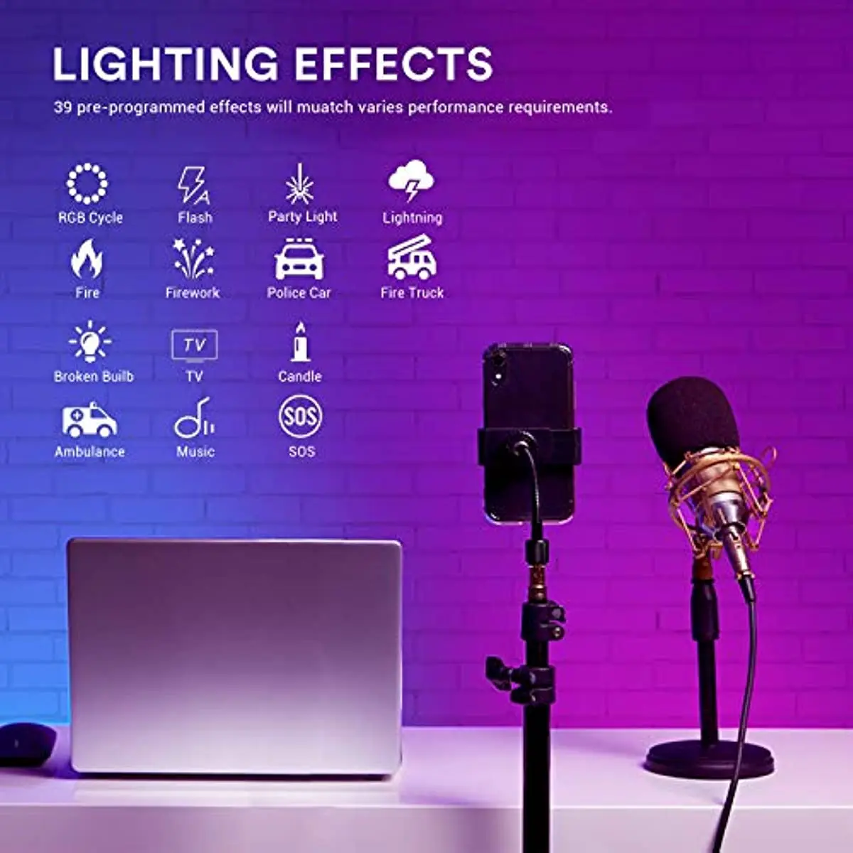 Godox CL10 RGB אור מקיף 36000 צבעים LED RGB האווירה אור רקע עם 39 מיוחדים אפקטים של אור האפליקציה/שליטה מרחוק