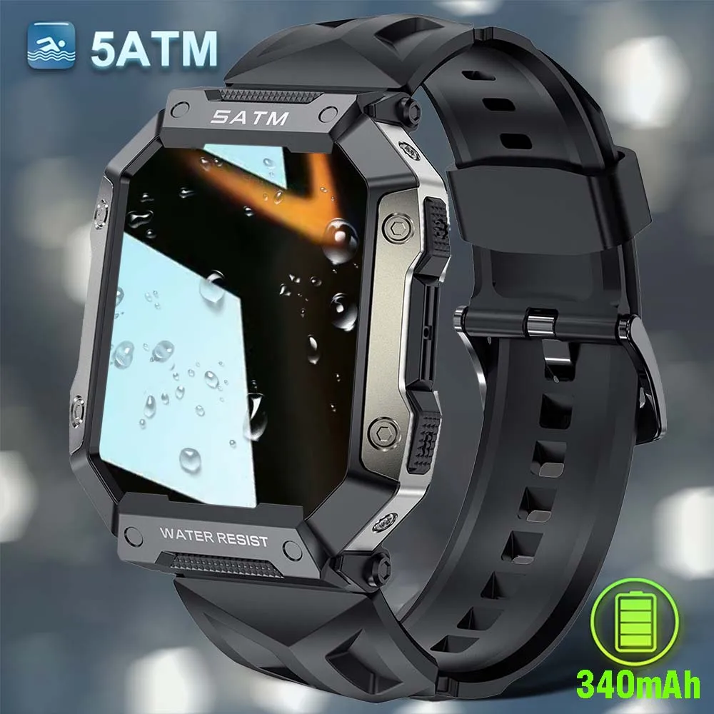SENBONO מגע מלא Smartwatch עבור אנדרואיד Xiaomi לחץ דם חמצן כושר לצפות 5 כספומט עמיד למים שעון חכם גברים צבאי