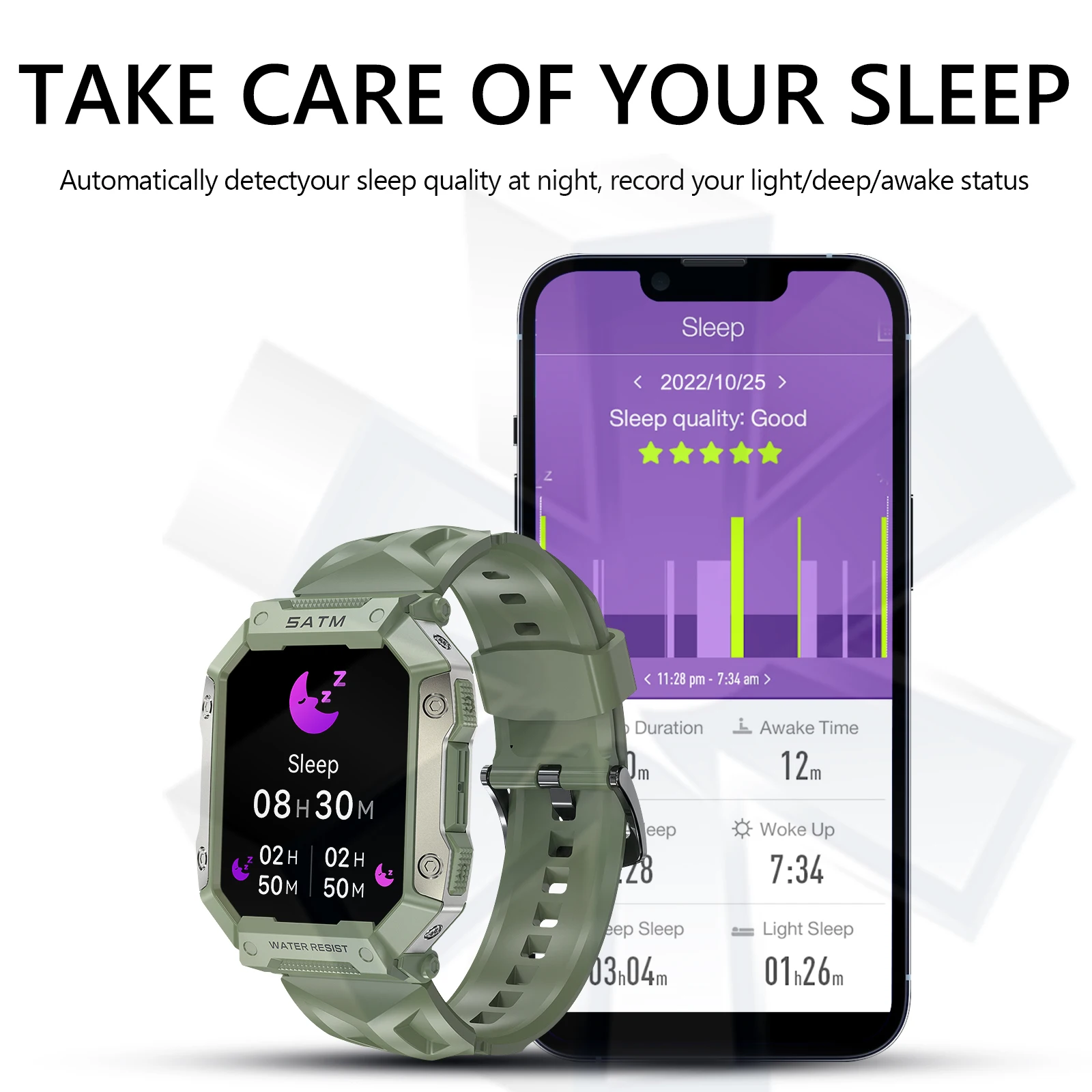SENBONO מגע מלא Smartwatch עבור אנדרואיד Xiaomi לחץ דם חמצן כושר לצפות 5 כספומט עמיד למים שעון חכם גברים צבאי