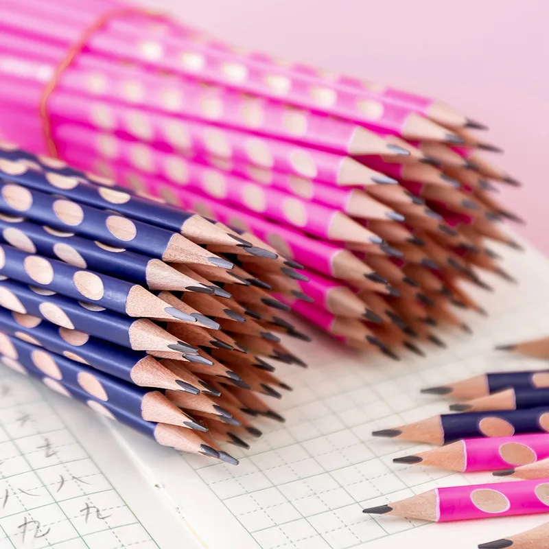 10pcs משולש עץ עיפרון HB גרפיטי עיפרון גרפיט נכון לכתוב את היציבה של הילדים עפרונות תלמידי בית הספר מכשירי כתיבה