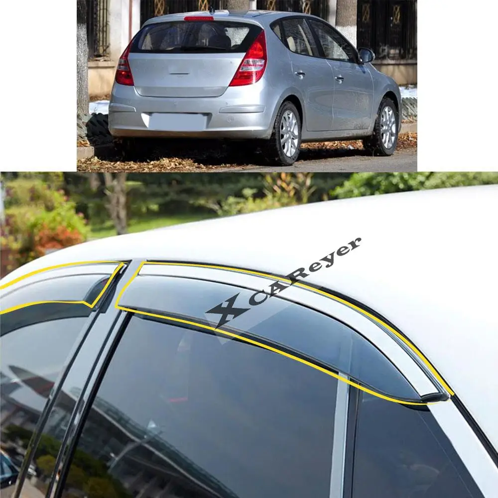 עבור יונדאי I30 2009-2010 2011-2021 הרכב הגוף סטיילינג מדבקת פלסטיק בחלון זכוכית רוח מגן גשם/שמש השומר פתח חלקים