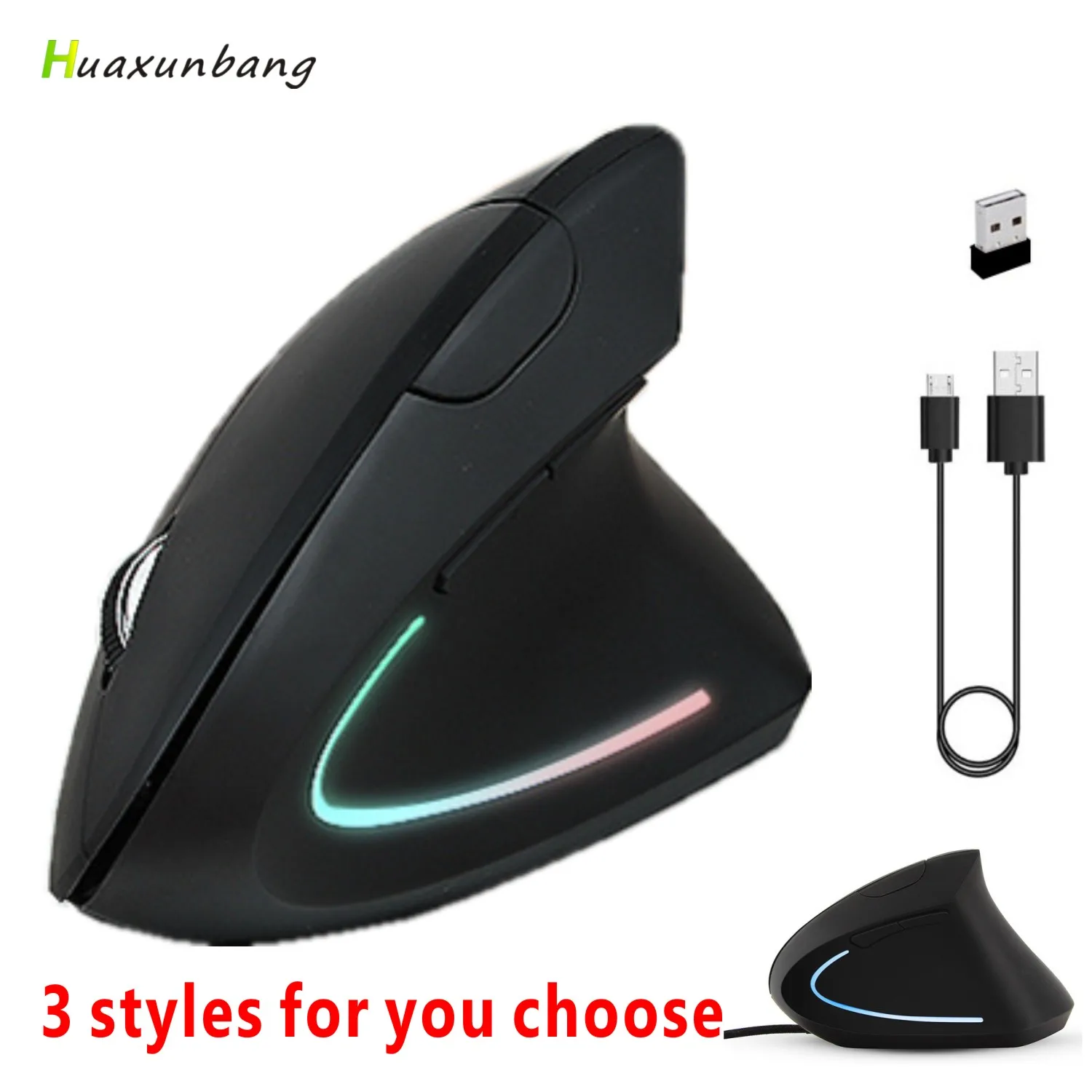 Wireless Gaming Mouse עכבר גיימר מחשב PC סוריס ארגונומי אנכי נטענת עכברים עבור מחשב נייד קווי USB Mause רטון