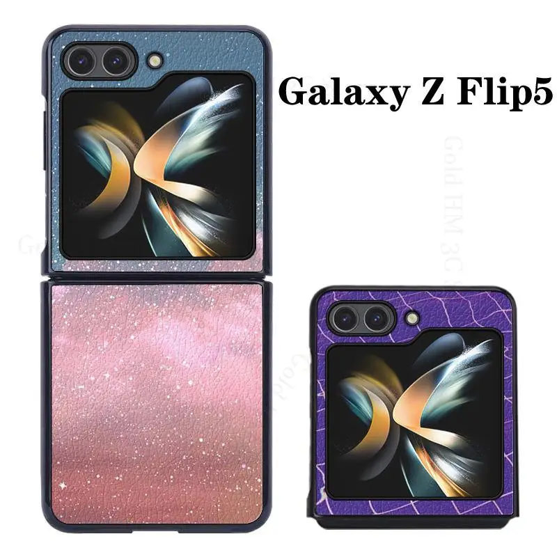 עבור Samsung Z Flip 5 5 כוכבים בשמיים עור במקרה את הטלפון לגלקסי Z Flip 4 3 פנדה Ultra Slim טלפון כיסוי עבור Samsung Z Flip5 4 3