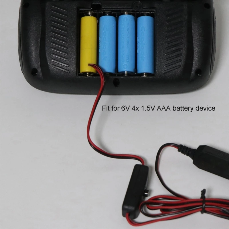 AAA סוללה 6V אלימינייטור,USB אספקת חשמל 4pcs סוללות 1.5 V לחסל את כבל