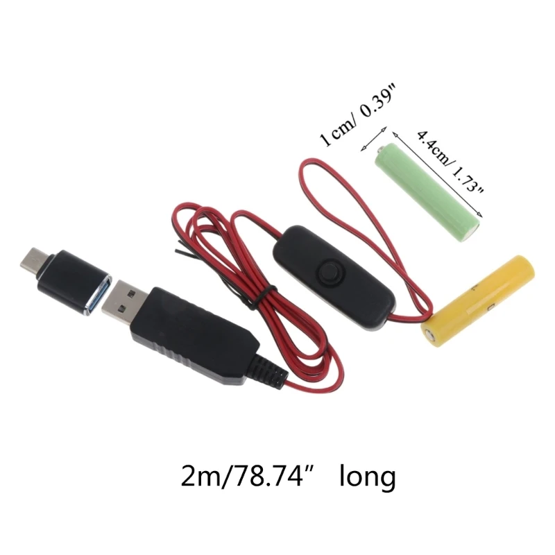 AAA סוללה 6V אלימינייטור,USB אספקת חשמל 4pcs סוללות 1.5 V לחסל את כבל