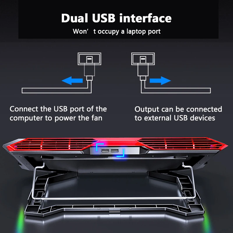 מתכוונן נייד מקרר תמיכה מחברת לעמוד משחקי מחשב Dual USB נייד לעמוד על Macbook Xiaomi קירור למחשב נייד תושבת Pad