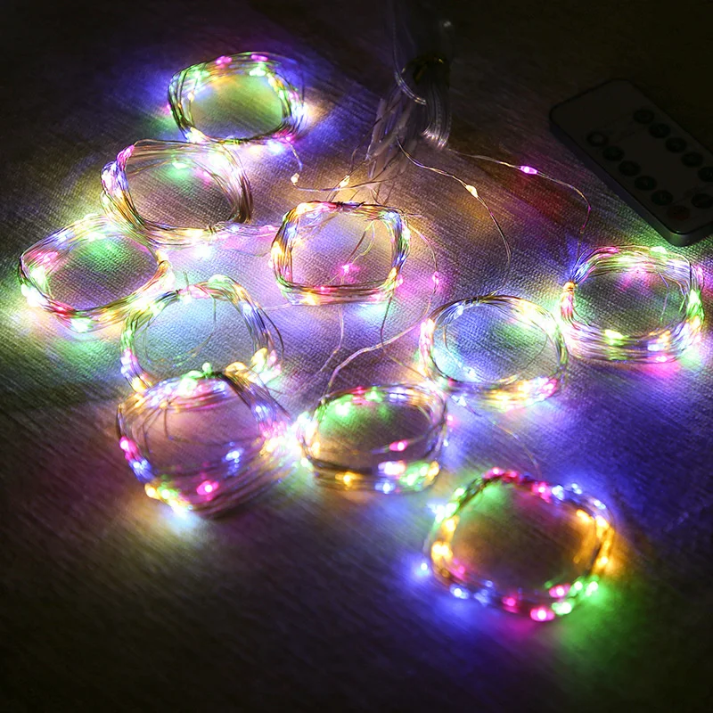 3M וילון LED גרלנד על החלון USB מחרוזת אורות פיות לויה שליטה מרחוק חתונה בחג המולד קישוטים לחדר בבית
