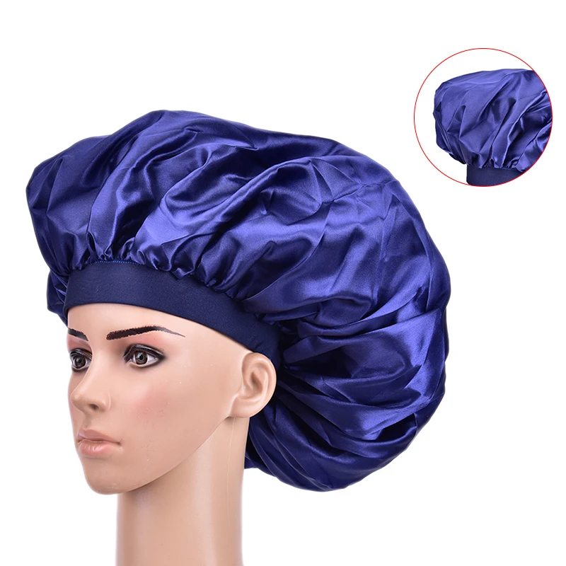 באיכות גבוהה 5 צבעים גדול במיוחד לישון כובע עמיד למים מקלחת כובע שיער נשים טיפול להגן על שיער מפני Frizzing