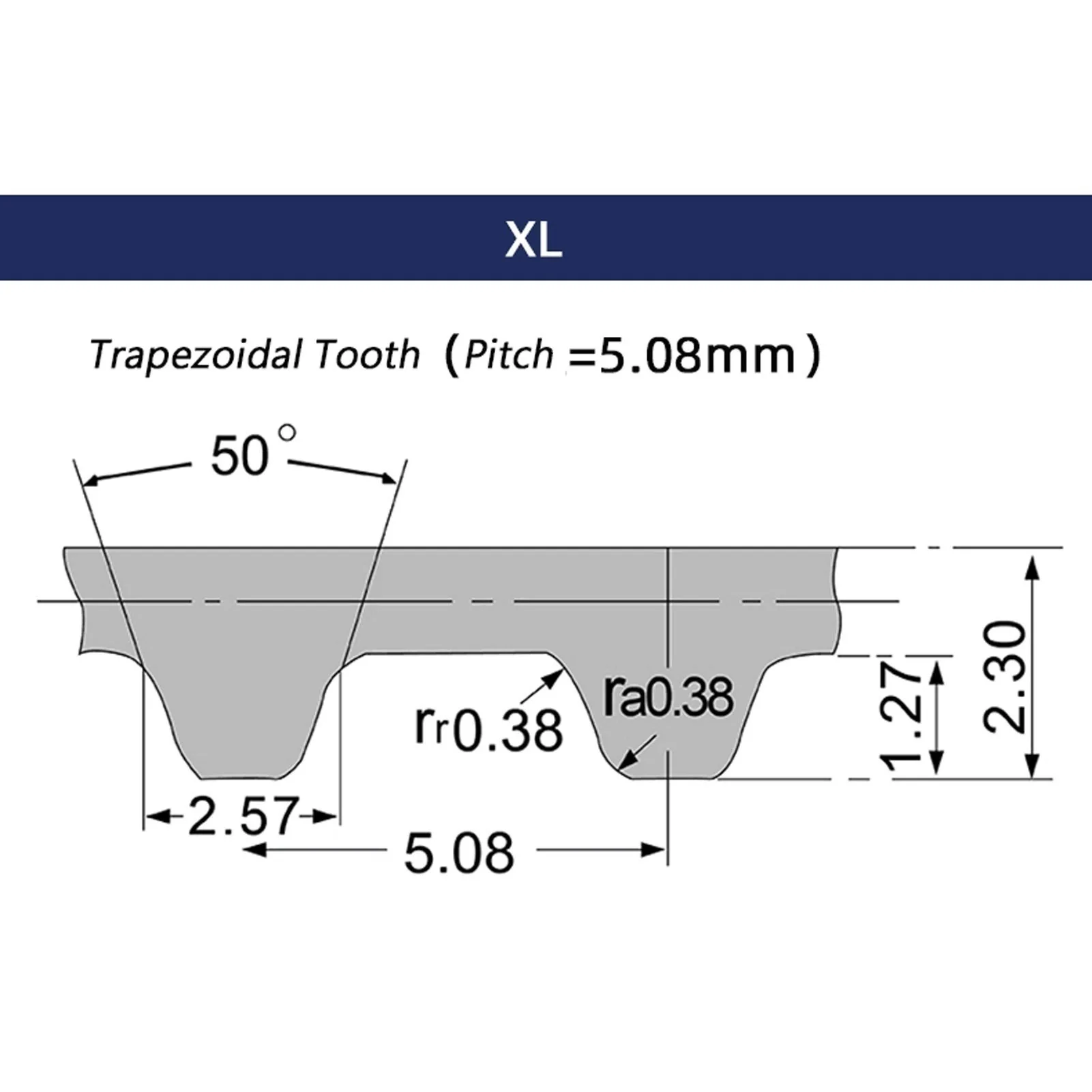 XL תזמון חגורה, רוחב 430XL025 430XL037, שיניים 215, סינכרוני החגורה 430XL, אורך 1092.2 מ 