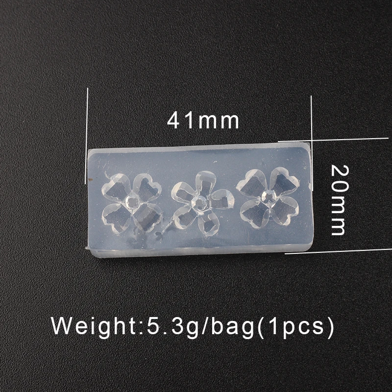 1pcs UV שרף תכשיטים נוזל סיליקון עובש 3D רוז פרחים שרף קסמי עובש עבור DIY תכשיטים אמנות ציפורן עובש