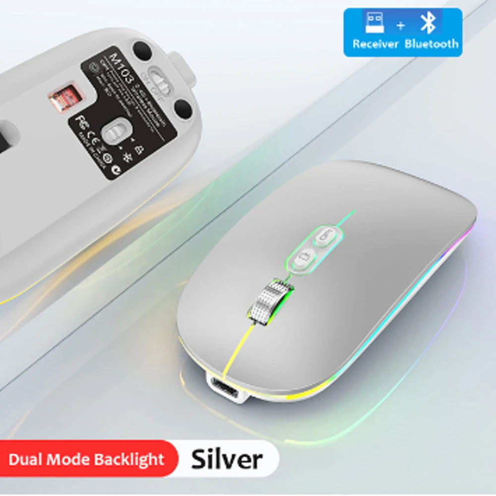 עכבר Bluetooth עבור CHUWI היי משטח Hipad X / HiPad מקס מחשב עכבר אלחוטי נטען השתק שקט אופטי עכבר המשחקים