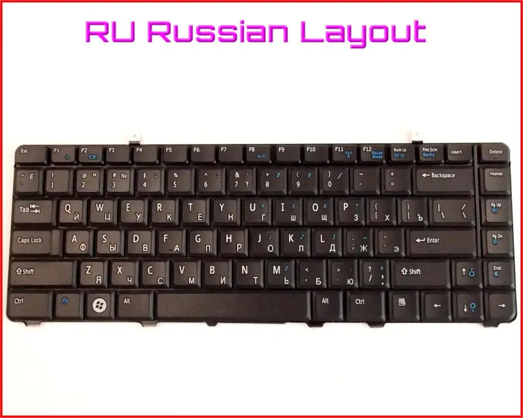 מקלדת חדשה RU גרסה רוסית עבור Dell Vostro A840 A860 1088 1014 1015 PP38L PP37L נייד