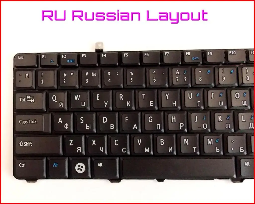 מקלדת חדשה RU גרסה רוסית עבור Dell Vostro A840 A860 1088 1014 1015 PP38L PP37L נייד