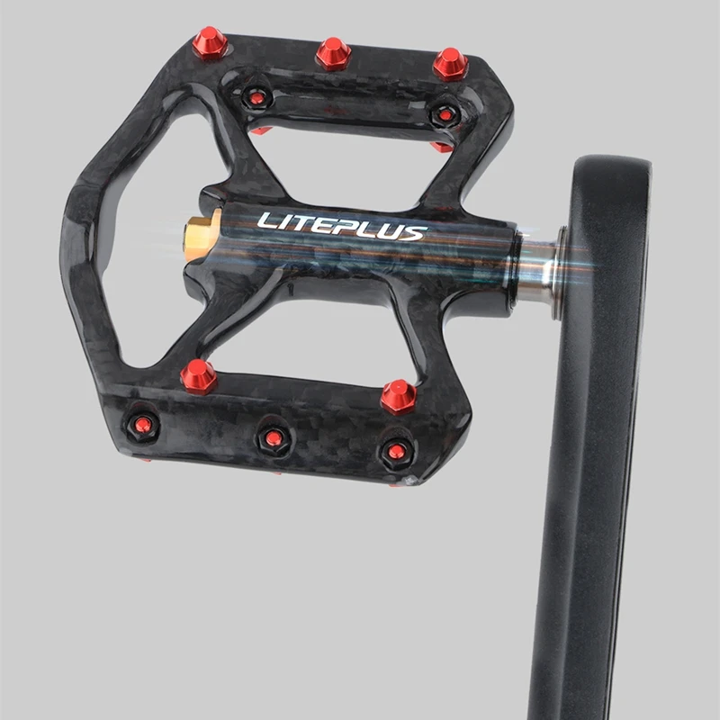 LITEPLUS דוושת האופניים אנטי להחליק האולטרה סיבי פחמן MTB אופני הרים דוושת סגורה הנושאת דוושות האופניים חלקי חילוף
