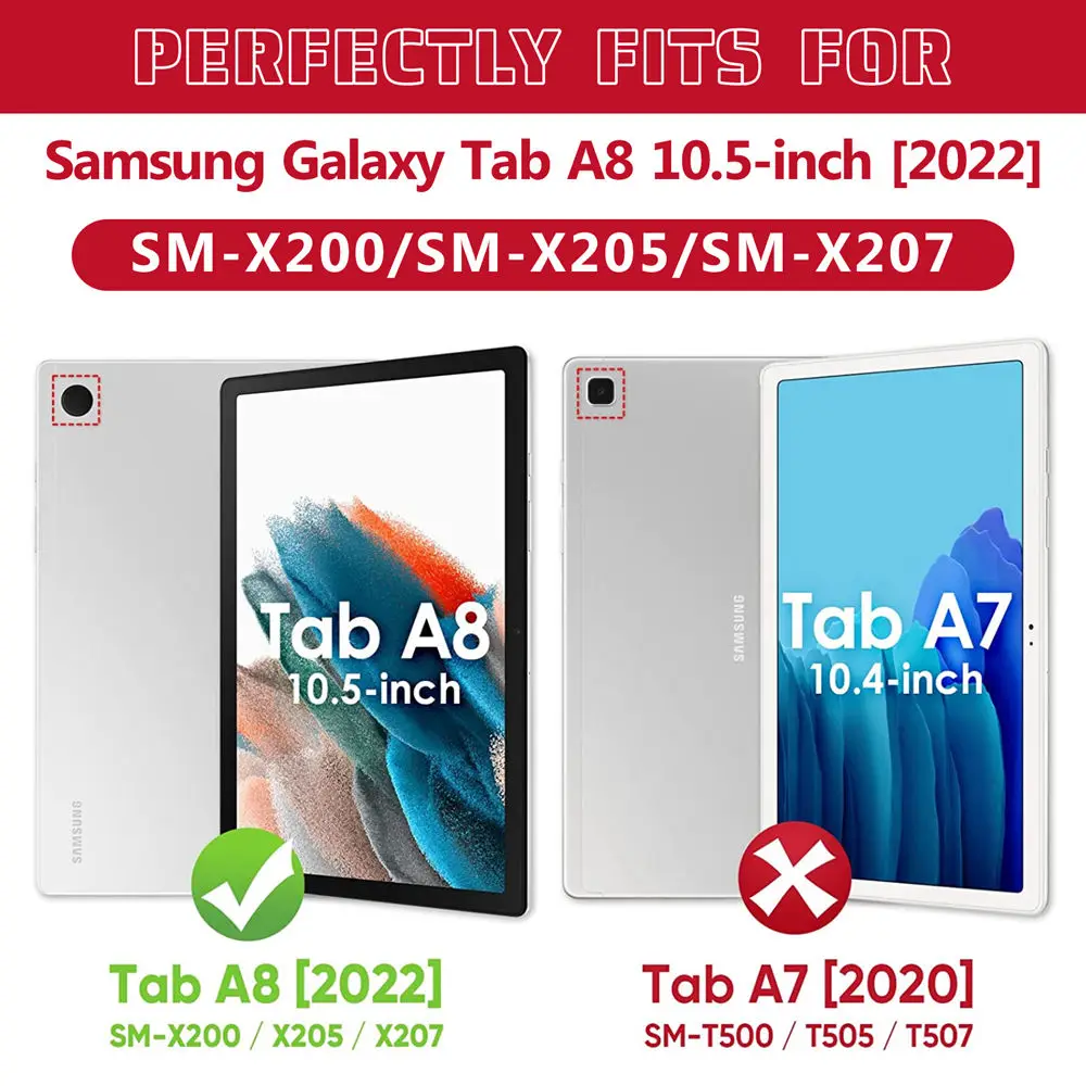 עבור Samsung Galaxy tab A8 2021 10.5 SM-x 200, x SM-X205 התיק ילדים Shockproof טבליות Case For Samsung x 200, x X205 X207 לוח כיסוי