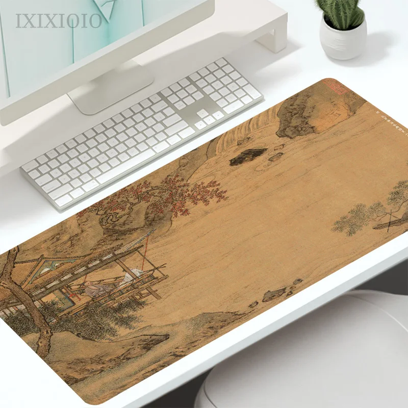 משטח עכבר המשחקים הסינית העתיקה ציור XL HD מותאם אישית חדש Mousepad XXL שטיח גומי טבעי רך העכבר מחצלות שולחן העבודה משטח עכבר