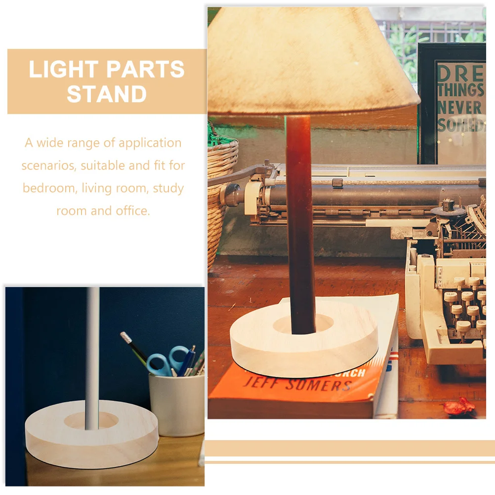 2 יח ' תאורה בסיס-DIY עץ מנורת שולחן בסיסי אספקה תליון מעץ מלא קטן