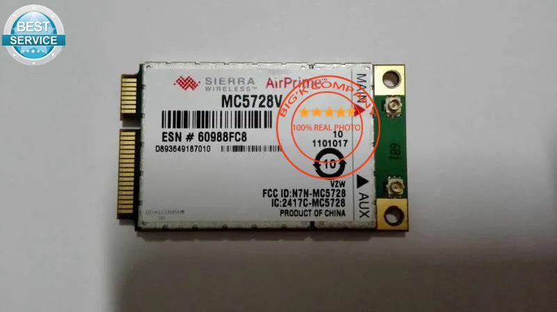 JINYUSHI על MC5728V Mini PCIe 3G HSPA+ EV-do ראב WLAN-כרטיס במלאי החליפה צפון אמריקה גרסת ספרינט