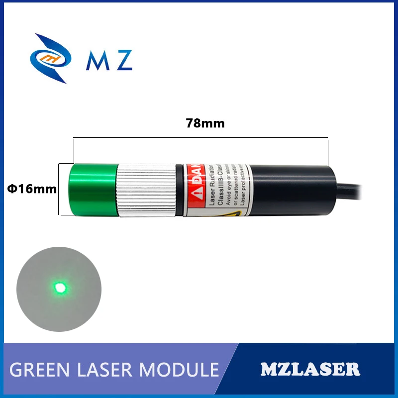 D16mm 515nm 30mw מתכוונן תוך התמקדות באיכות גבוהה עדשות זכוכית נקודה ירוקה לייזר דיודה מודול עם תושבת + מתאם אספקת