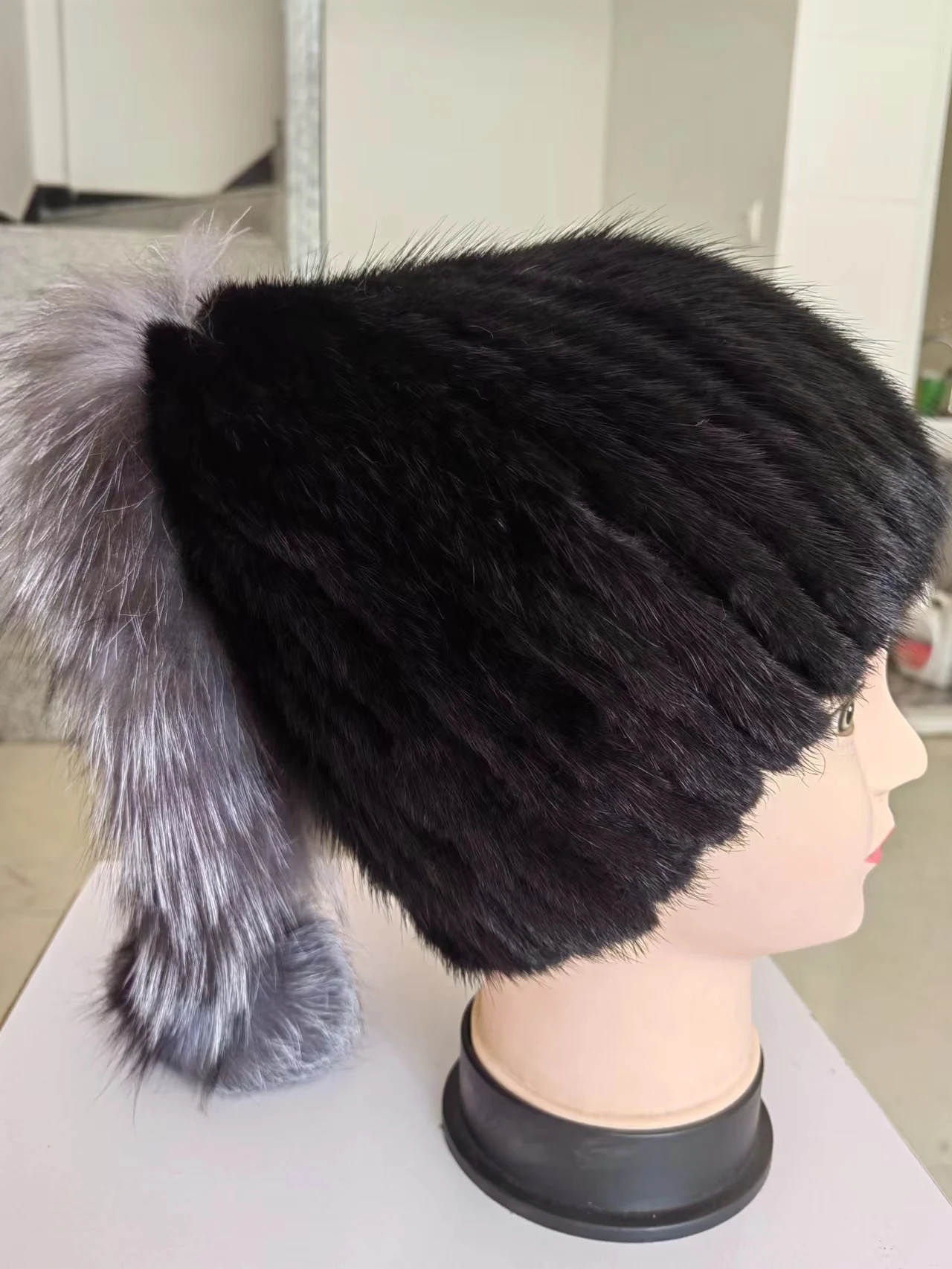 מינק שיער פרווה דשא נשים כובע חדש מעובה האוזן הגנה כדי לשמור על חם, אופנתי בחורף