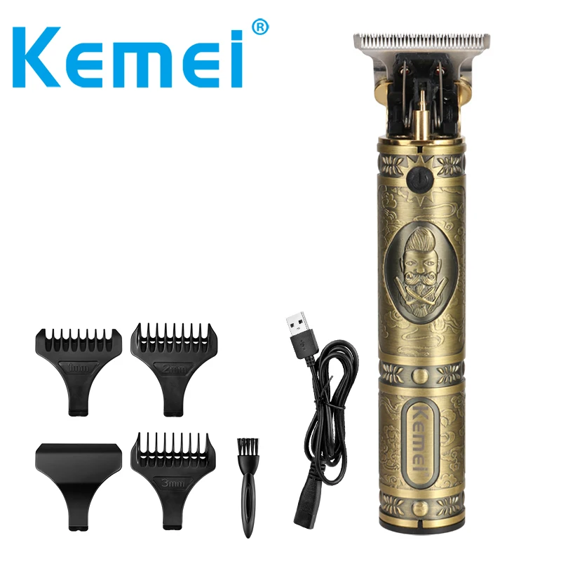 0mm חשמלי גוזם שיער המספרה מקריח קירח גילוף זקן מכונת Kemei מספרה מקצועית 0 מ 